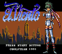 El Viento title screen for Sega Mega Drive